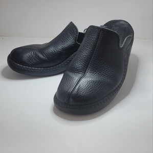 Romika‎ Mokasso Danish Men’s Slippers Black Leather Size 7.5